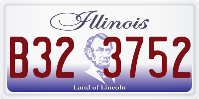 IL license plate B323752