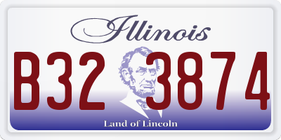 IL license plate B323874