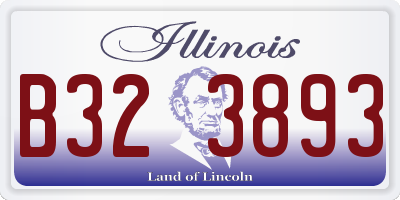 IL license plate B323893