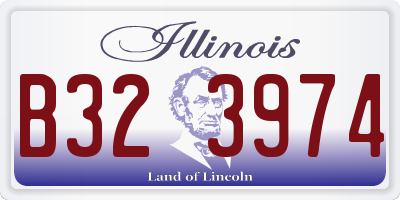 IL license plate B323974