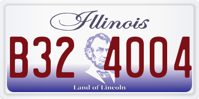 IL license plate B324004