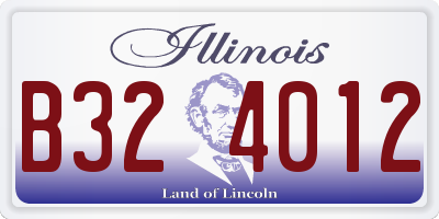 IL license plate B324012