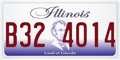 IL license plate B324014