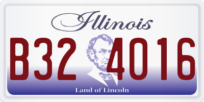 IL license plate B324016