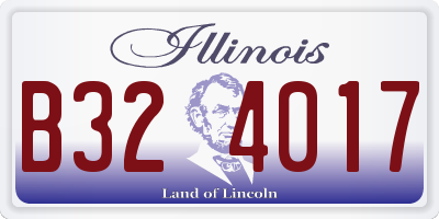 IL license plate B324017
