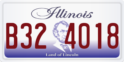 IL license plate B324018