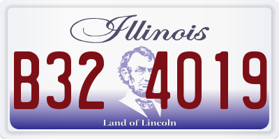 IL license plate B324019