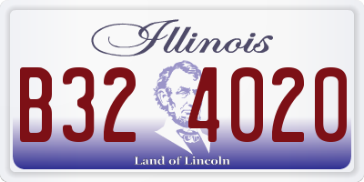 IL license plate B324020