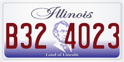 IL license plate B324023