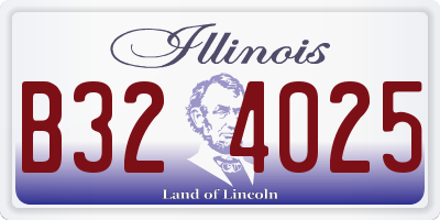 IL license plate B324025