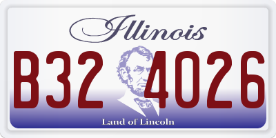 IL license plate B324026