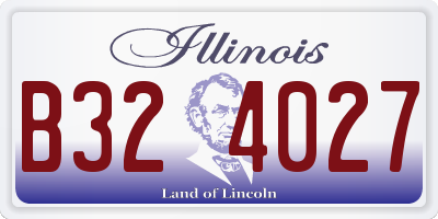 IL license plate B324027