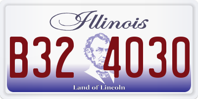 IL license plate B324030