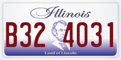 IL license plate B324031