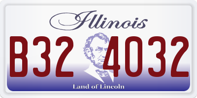 IL license plate B324032