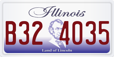 IL license plate B324035