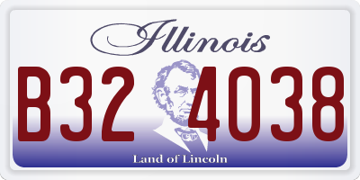 IL license plate B324038