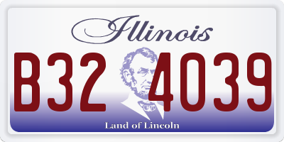 IL license plate B324039