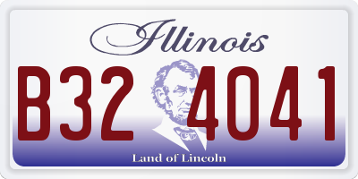 IL license plate B324041