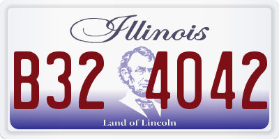 IL license plate B324042