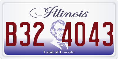 IL license plate B324043
