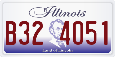IL license plate B324051