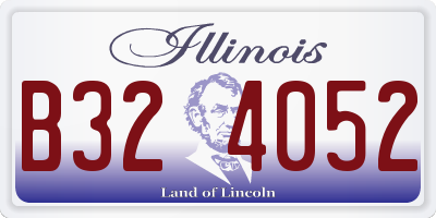 IL license plate B324052