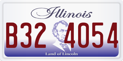IL license plate B324054