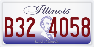 IL license plate B324058
