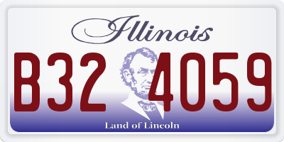 IL license plate B324059