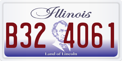 IL license plate B324061