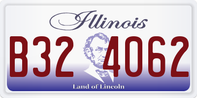 IL license plate B324062