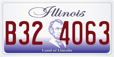 IL license plate B324063