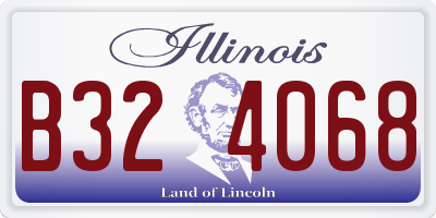 IL license plate B324068