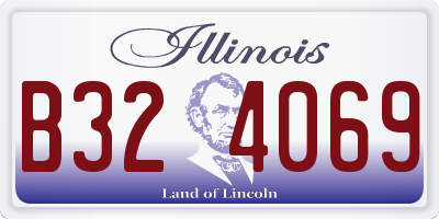 IL license plate B324069