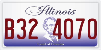 IL license plate B324070