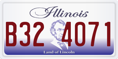 IL license plate B324071
