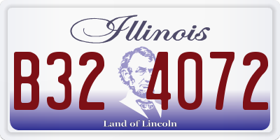 IL license plate B324072