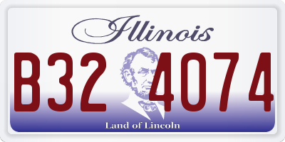 IL license plate B324074