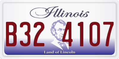 IL license plate B324107