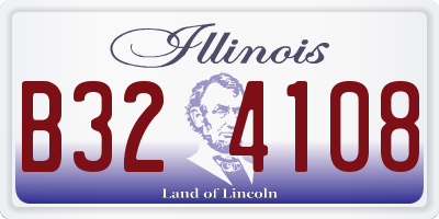 IL license plate B324108