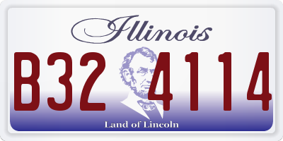 IL license plate B324114