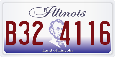 IL license plate B324116