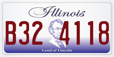 IL license plate B324118