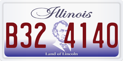 IL license plate B324140