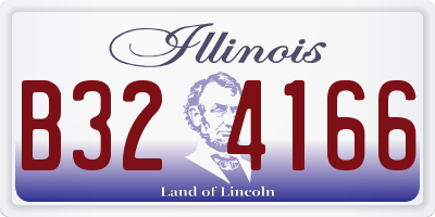 IL license plate B324166
