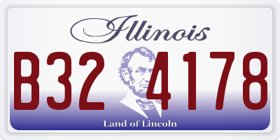 IL license plate B324178