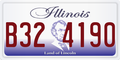 IL license plate B324190