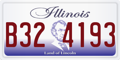 IL license plate B324193