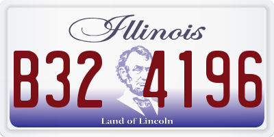 IL license plate B324196